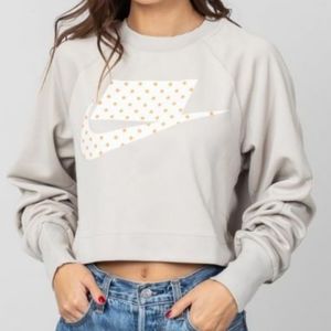 NWT Nike Polka Dot Loose Fit Croped Sweater XL NWT